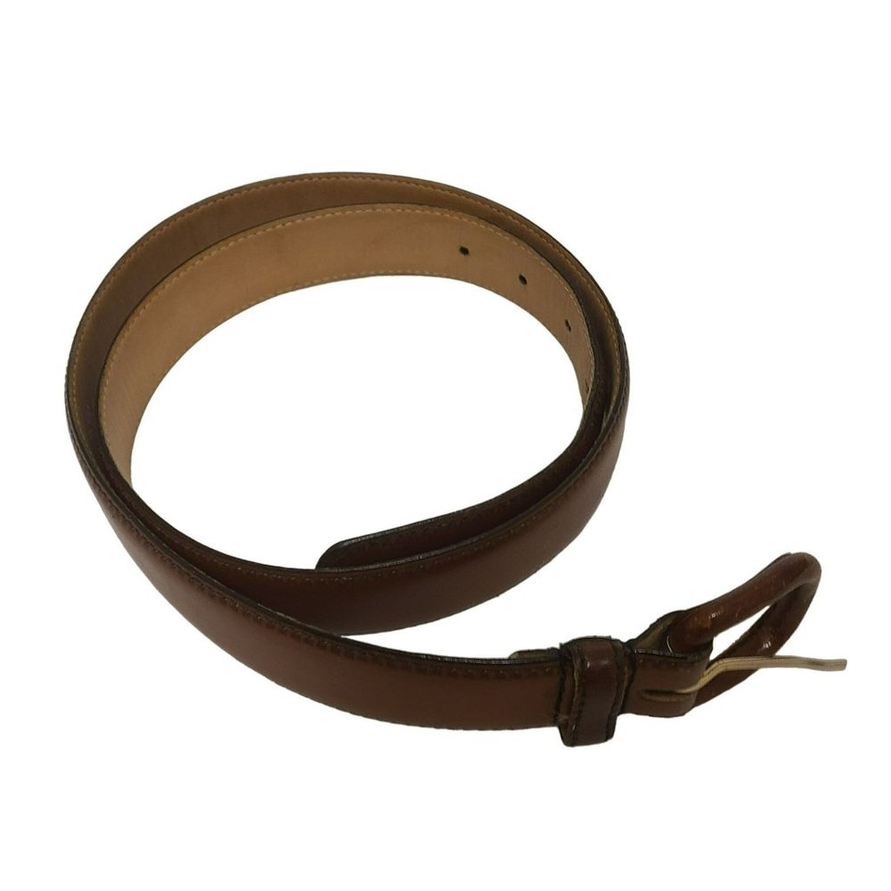 Vintage 90s Henry Saddle Leather Belt Camel Brown Women's 36